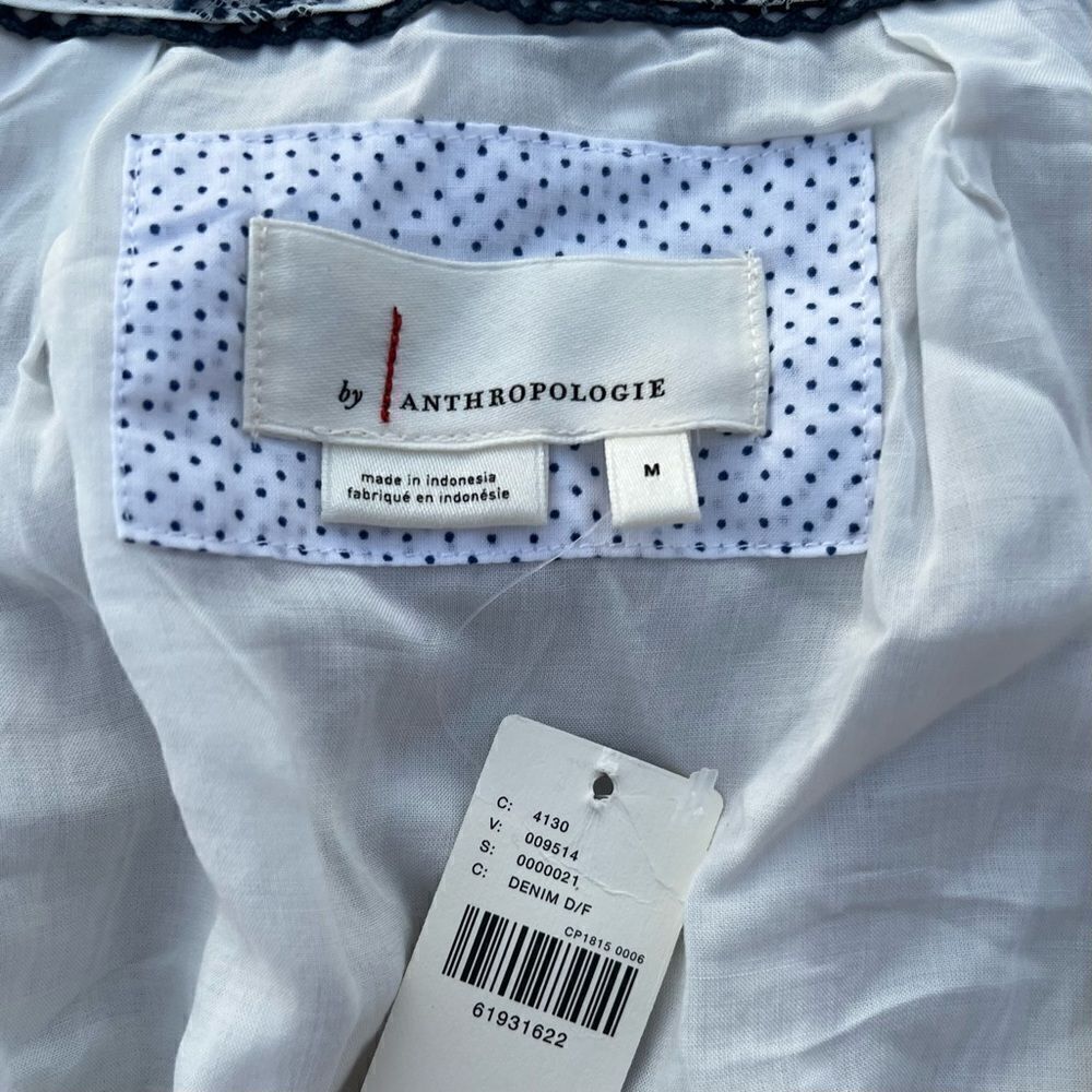 Anthropologie Women’s Tiered Tunic Dress | Color: White | Size: Medium - Picture 3 of 5